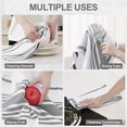 thumbnail image 6 of Simmore Kitchen Towels 18"x28"(6 Pack, Grey), Large Cotton Striped Hand Towels Kitchen with Hanging Loop, Reusable Absorbent Dish Cloths for Washing Dishes, 6 of 8