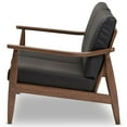 thumbnail image 4 of Bowery Hill Faux Leather Loveseat in Black and Walnut Brown, 4 of 8