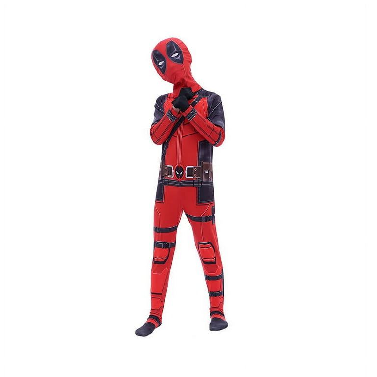 Halloween Marvel Deadpool Bodysuit Children's Adult Cosplay Costume  Performance Set 