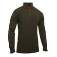thumbnail image 1 of Rothco 3-Button Sweater With Suede Accents - Olive Drab, 1 of 3