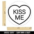 thumbnail image 2 of Kiss Me Conversation Heart Self-Inking Rubber Stamp Ink Stamper - Lime Green Ink - Mini 1/2 Inch, 2 of 7