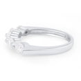 thumbnail image 4 of 1.00 CT Round Cut Natural White Diamond Five Stone Engagement Band Ring For Women In 14K White Gold (Color: I-J, Clarity: I2-I3, 1.00 Cttw) -7, 4 of 8
