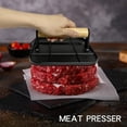 thumbnail image 5 of Prensa de Carne con de Madera Prensa de Hamburguesas Cuadrada de 6 Pulgadas Herramienta Trituradora de Hamburguesas de Aluminio Uso para Cocinar A la Parrilla y A la Plancha, 5 of 5