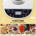 thumbnail image 2 of 19-In-1 Bread Maker 2LB, Non-Stick Ceramic Pot Automatic Dough Maker, Gluten Free Settings, Digital Programmable, 3 Sizes and Shell Colors, White, 2 of 6