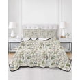 thumbnail image 3 of Botanical Queen Size Down Alternative Comforter, Lightweight Comforter Quilt Bedding Set with Pillow Shams Vintage Floral Wildflower Country Leaf Plant All Seasons Bed Comforter Duvet Insert 90"x96", 3 of 7
