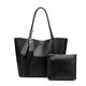 thumbnail image 3 of Bolso de mano de piel sintética de gran tamaño con pañuelo de seda Bolso de fin de semana para mujer Bolso de compras Bolso de viaje, 3 of 5