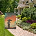 thumbnail image 2 of Yayeee Garden Flag 12" x 18" Double Sided Outdoor Yard Lawn Holiday Decorations, Astronaut in Rain, 2 of 6