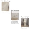 thumbnail image 6 of Los Flexi 21 Inch Extra Tall Toilet for Seniors, Bone Toilet Two Piece With Skirted Design, Powerful Siphon Jet, 1.1/1.28 GPF Dual Flush, Soft-Close Seat and Quick Install, 12'' Rough-In, 6 of 13