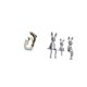thumbnail image 5 of Escultura moderna abstracta de cerámica con forma de familia de delfines y conejos para soporte de TV, chimenea, oficina, sala de estar, mesa de centr, 5 of 8
