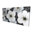 thumbnail image 1 of Fleurs Grises - Toile 24"x48 Pouces - Impression à la Demande, 1 of 5