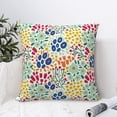thumbnail image 4 of Yiaed Cartoon Flowers Print Pillow Covers Super Soft Decorative Square Throw Pillow Covers Case Cushion Covers for Sofa Couch Bedroom Car Decor（No pillow core）-16"x16", 4 of 7