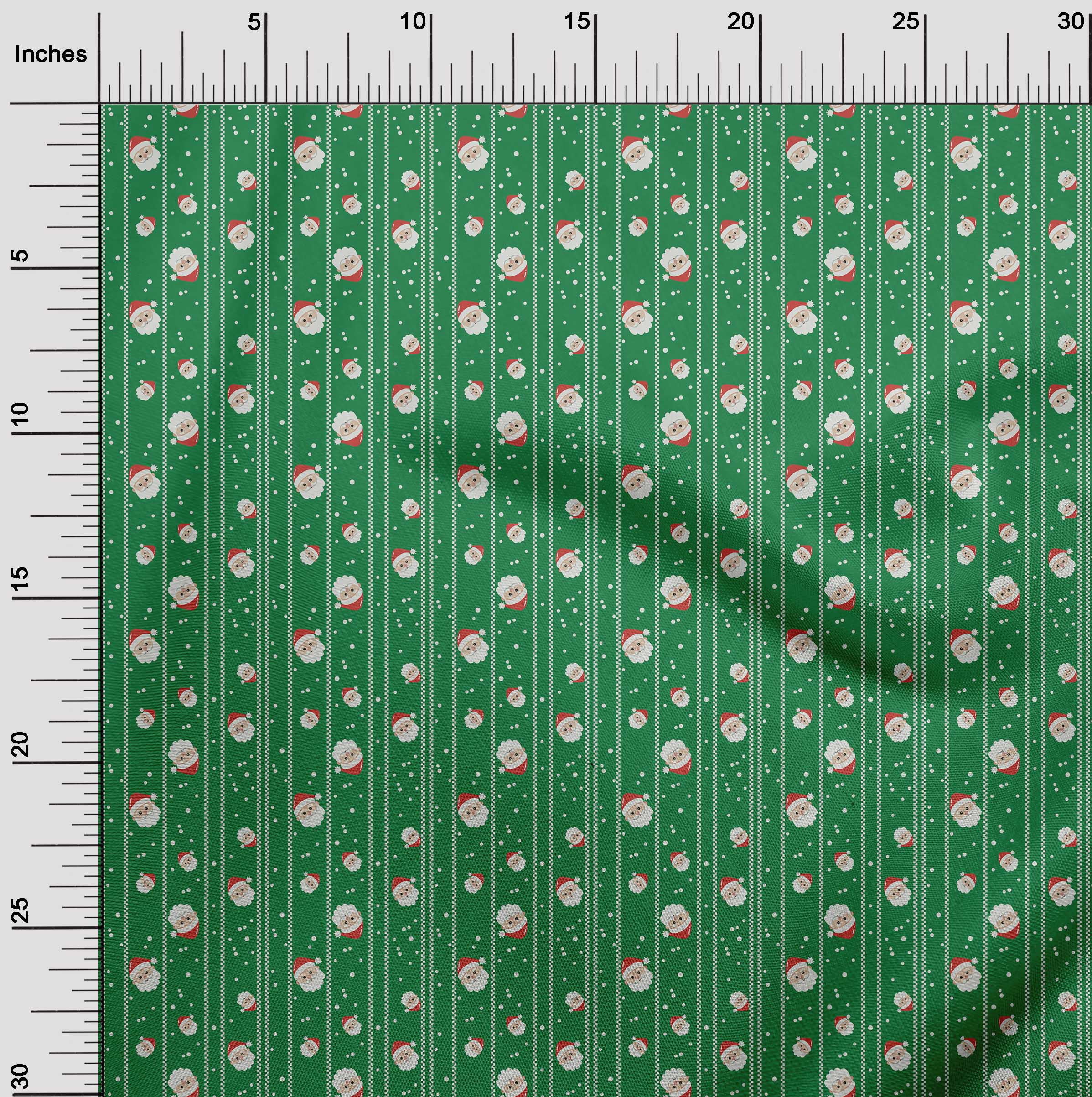 oneOone Cotton Poplin Green Fabric Merry Christmas Sewing Fabric By The Yard Printed Diy Clothing Sewing Supplies 56 Inch Wide