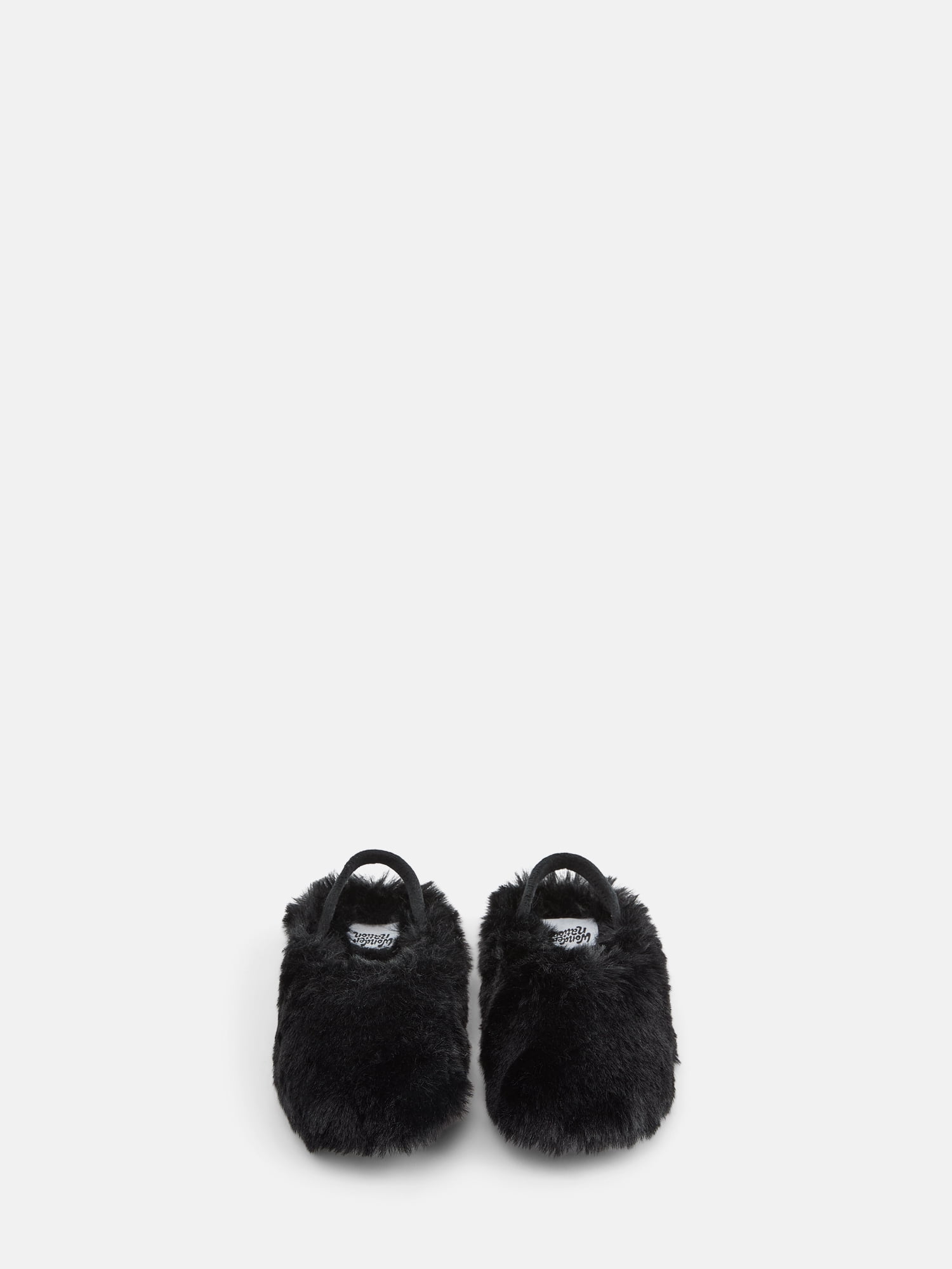 Wonder Nation Little and Big Girls Faux Fur Slingback Mules