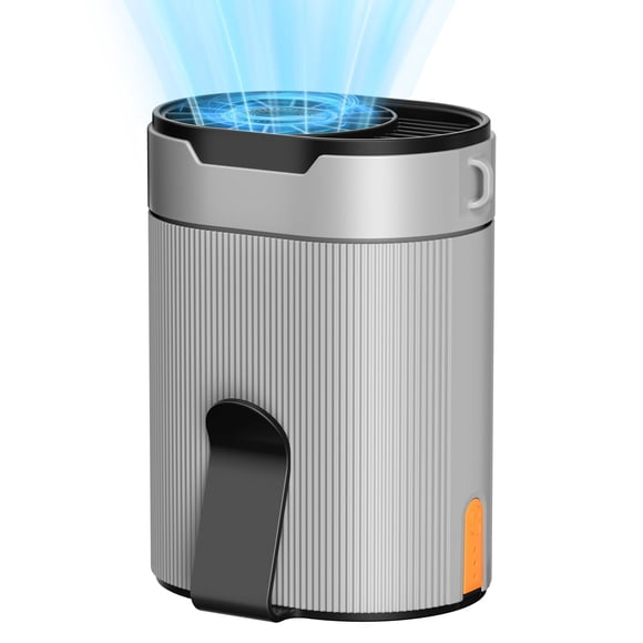 Ventilador de Cintura Recargable 3000mAh, 25H Autonomía, 4 Velocidades + Ventilador Turbo Dual 6600 RPM, Portátil con Clip para Camisa/Cinturón Ideal para Senderismo, Trabajos Exteriores, Decoradores