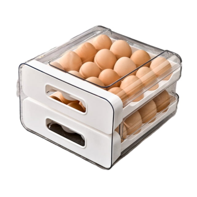 Small Storage Containers with Lids Rolling for Refrigerator Roll Down 24 Count Organizer for Refrigerator Container Tray for Fridge Refrigerator Storage Box with Lid for Food