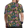 thumbnail image 2 of Wukai Snake And Flower Print Men's Short-Sleeved Mesh T-Shirt,Quick-Dry Short Sleeve Workout T-Shirt-6X-Large, 2 of 8