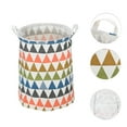 thumbnail image 4 of 1 Pc 40L Cesta de Ropa Cilíndrica Plegable para el Cuarto de Lavado 15.75"x13.78" Color Variado Triángulo, 4 of 6