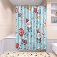 thumbnail image 2 of Ryvnso 4 Pcs Collections Christmas Gnomes Bathroom Shower Curtain Set with 12 Hooks Bath Mat Toilet Lid Cover, 2 of 8