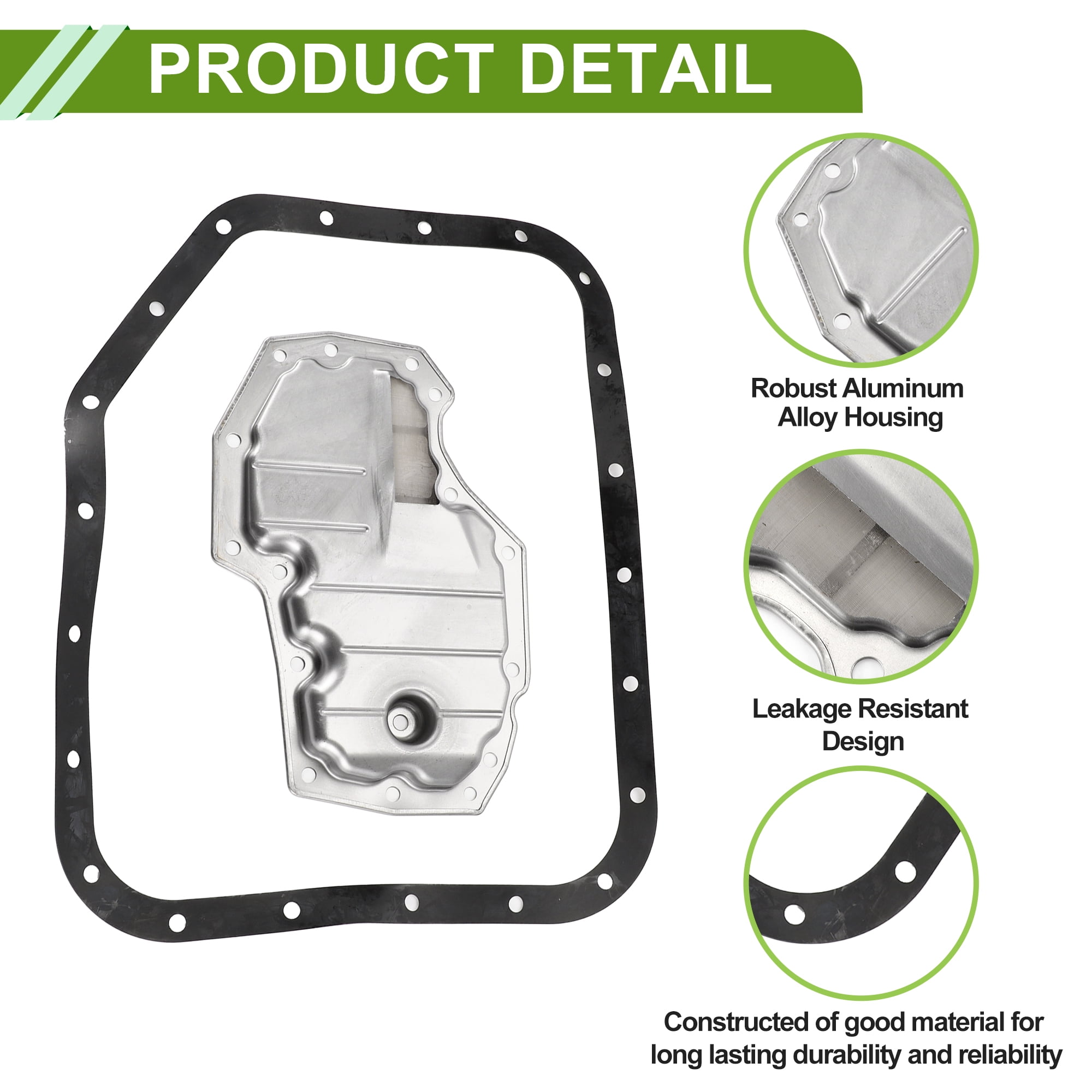 Unique Bargains No.135142 Transmission Filter Gasket Kit for Nissan for Subaru 5 Speed Durable Silver Tone Engine Automatic Transmission Filter Kit 1SET