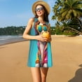 thumbnail image 3 of Lsque Colorful Sunglasses Dog Pattern Summer Dresses for Women – Sleeveless T-Shirt Swing Sundress, Perfect for the Beach and Casual Days, 3 of 7