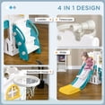 thumbnail image 3 of Qaba 5-in-1 Yellow Activity Climber with Slide, Basketball & Telescope - Indoor Play Structure for Ages 1-3 – Safe & Fun!, 3 of 7