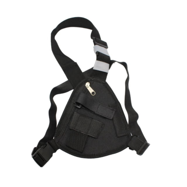 Arnés de pecho perfecl para radio bidireccional negro con bolsa y estuche para sitios de construcción