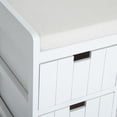 thumbnail image 5 of HomCom Wooden Shoe Rack Bench Organizer With Drawers, White, 5 of 9