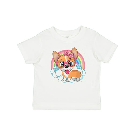 Inktastic Corgi Dog Lover Rainbow Girls Baby T-Shirt