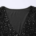 thumbnail image 7 of Wenyuyu Sequin Tops for Women Velvet Long Sleeve Blouses Holiday Party Tops Sparkle Dressy Shirts V Neck Loose Fit Tee Shirts Black XXL, 7 of 7
