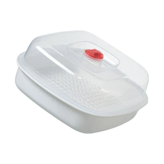 Heat Resistant Microwave Steamer Container With Ventilated Base Clear Covers For Buns Dumplings Sturdy Kitchen Tool