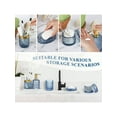 thumbnail image 6 of 5-Piece Diamond Glass Bathroom Accessory Set, Includes Lotion Dispenser, , Toothbrush Holder, Tumbler & Cotton Swab Jars, Modern Decor For Housewarming Gifts Back To School, 6 of 18