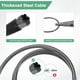thumbnail image 3 of Uxcell 1-Conjunto de Cerraduras de Puerta para Cercas Exteriores, Cerradura de Combinación de 4 Dígitos con Cable de Acero y 3 Cuerdas Reemplazables [Negro], 3 of 7