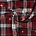 thumbnail image 2 of Uootdi Christmas Plaid Striped Long Sleeve Shirts for Women Cute Christmas V-Neck Button Down Tops Dressy Versatile Classic Loose Fit Tops Gift, 2 of 7