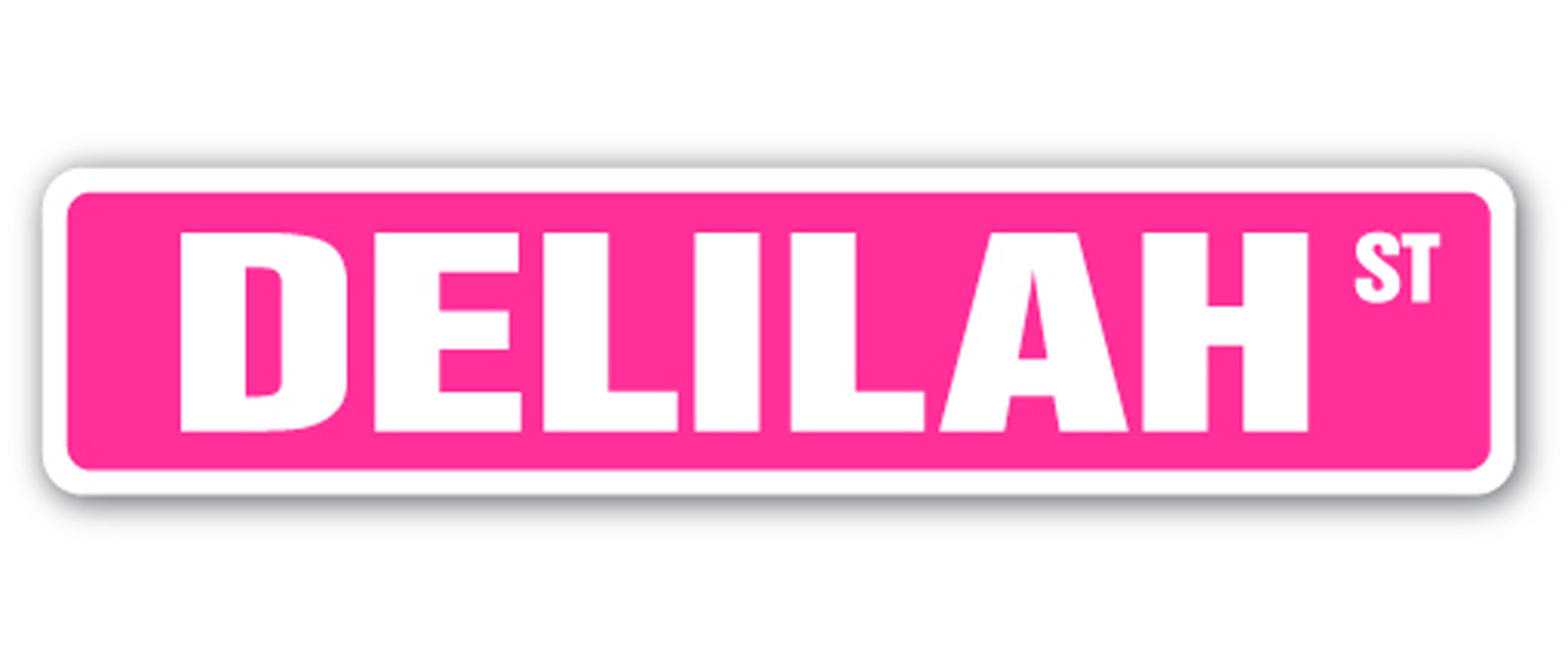 DELILAH Street Sign Childrens Name Room Decal Indoor/Outdoor Walmart