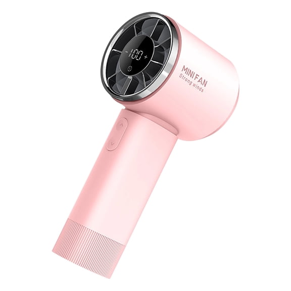 Portable Handheld Turbo Fan,High Speed Handheld Fan Stepless Speed – Ice Fan Portable, USB Rechargeable, 5000mAh, 9m/s Max Wind, 3 Speeds for Summer Office Home Travel(MulticolorB)