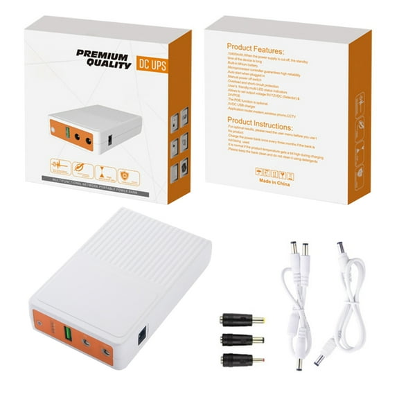 AOOOWER UPS Battery Backup Power 5V 9V 12V 10400mAh Uninterruptible Power Supply