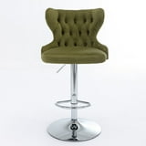 25-33 Inch Velvet Swivel Bar Stools with Back, Upholstered Adjustable