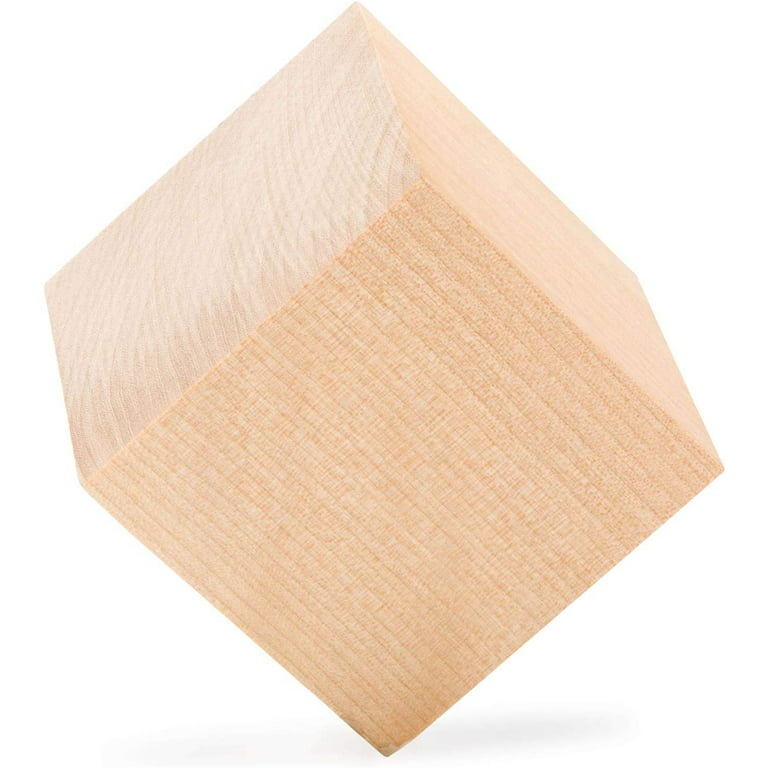 Unfinished Wood Cubes 2-inch, Pack of 50 Large Wooden Cubes for Wood Blocks  Crafts and Decor, by Woodpeckers