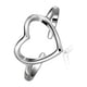 thumbnail image 1 of Guardurnaity Anillo de corazón portátil para mujer, ceremonia de boda, fiesta, banquete, niñas, anillos románticos de plata, joyería, mano, Ropa, zapatos y accesorios Miscelánea, 1 of 6