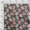 thumbnail image 2 of oneOone Viscose Jersey Gray Fabric Florals Craft Projects Decor Fabric Printed By The Yard 60 Inch Wide, 2 of 5