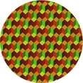 thumbnail image 1 of Ahgly Company Indoor Round Patterned Pistachio Green Area Rugs, 5' Round, 1 of 6