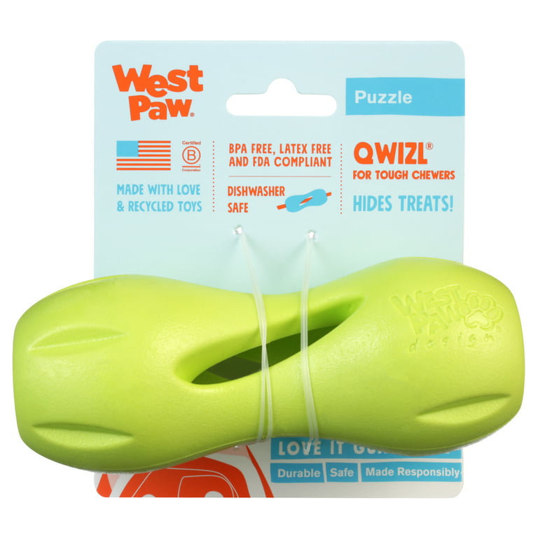 West Paw Qwizl Zogoflex Treat Dog Toy / Blue / Large