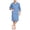 Blue, variant on MAYFISH Men's Cotton Robe Short Sleeve Lightweight Summer Bathrobes for Men Zip up House Coat with Pockets(Blue,Large )