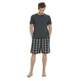 thumbnail image 2 of GLOBAL Men's Short Pajama Sets Soft Top & Lightweight Shorts Sleepwear Elastic Waistband PJs S-XXL, 2 of 5