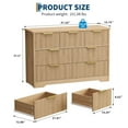 thumbnail image 2 of Commode Cannelée pour Chambre avec 7 Tiroirs, Tiroirs Modernes de 47 Pouces de Large avec Poignée en Métal, Support de Garde-Robe en Bois, Organisateur de Rangement pour Vêtements de Chambre, 2 of 8