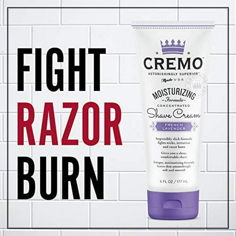 Cremo French Lavender Moisturizing Shave Cream, Lavender Bliss, 6