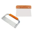 thumbnail image 3 of Rongfmy MagiDeal 2 Sets Stainless Steel Wavy & Straight Soap Mold Loaf Potato Cutter Tools, 3 of 9