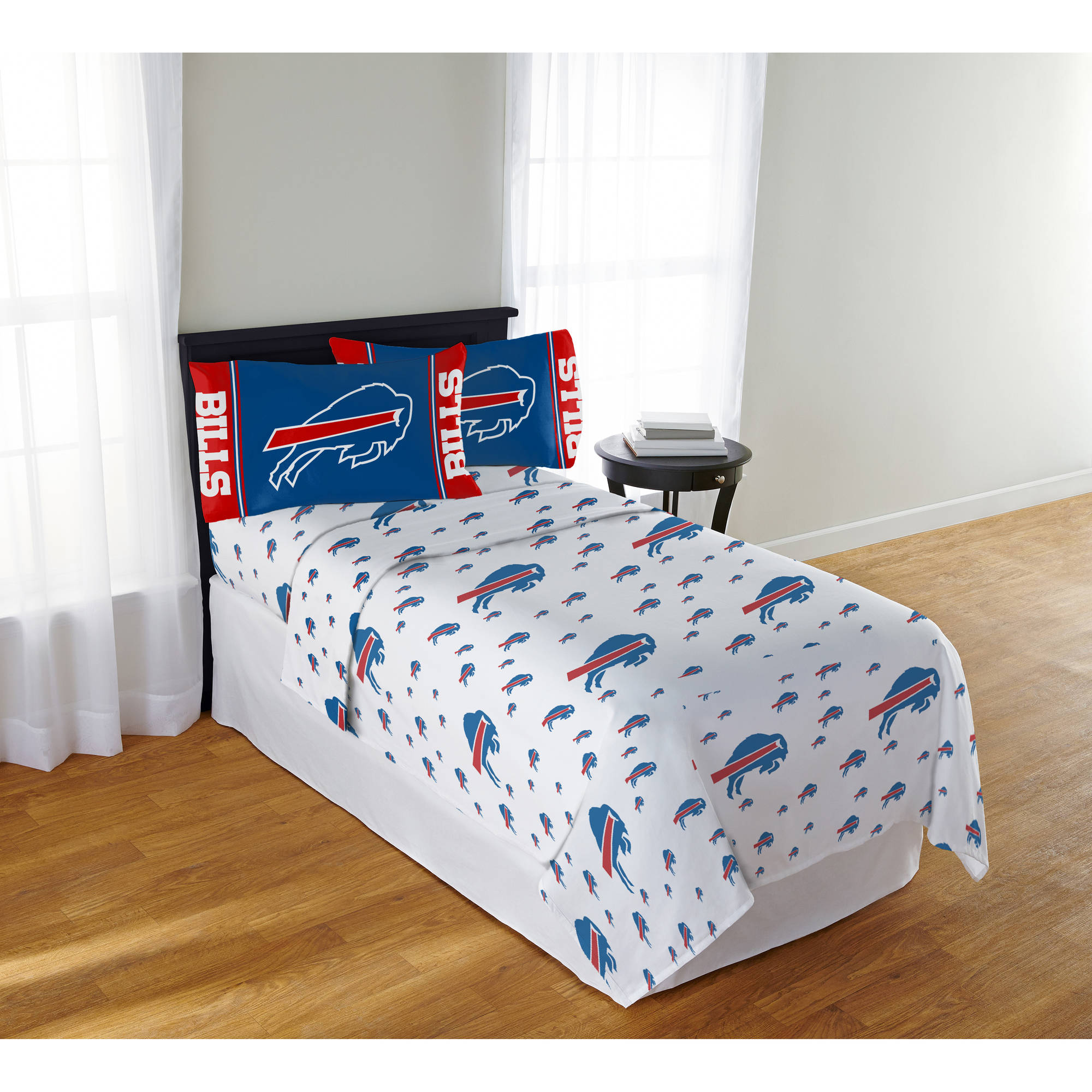 Buffalo Bills Sheet Set NFL Full Bed Fitted Flat Sheets Boys Team ...