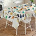 thumbnail image 4 of Colorful Leaf Rectangle Tablecloth, Spring Vintage Botanical Summer Waterproof & StainResistant Tablecloth, Washable Oil-proof Table Cover for Dining/Party/Wedding/Camping/Buffet 54x108 In, 4 of 9