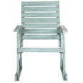 thumbnail image 3 of SAFAVIEH Alexei Solid Acacia Indoor/Outdoor Patio Rocking Chair, Beach House Blue, 3 of 6